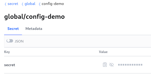 global configdemo vault